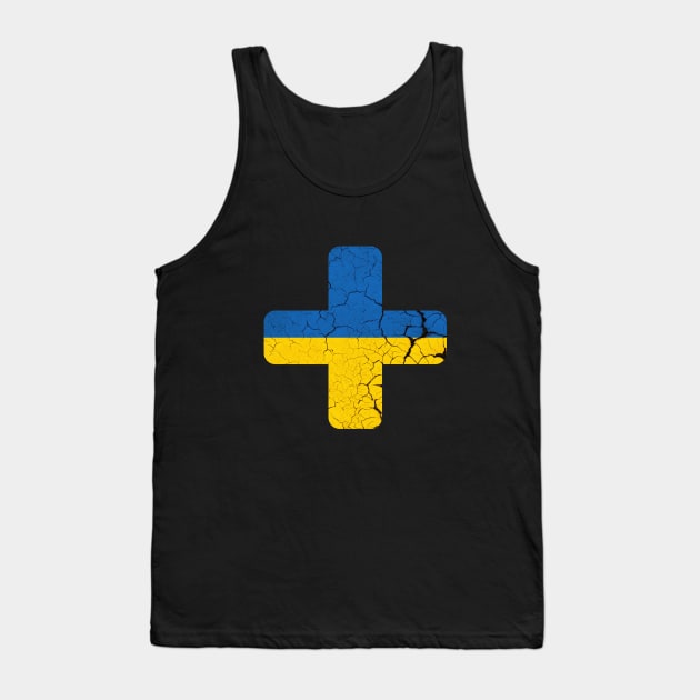 Cross of Ukraine, Vintage Ukraine flag Tank Top by g14u